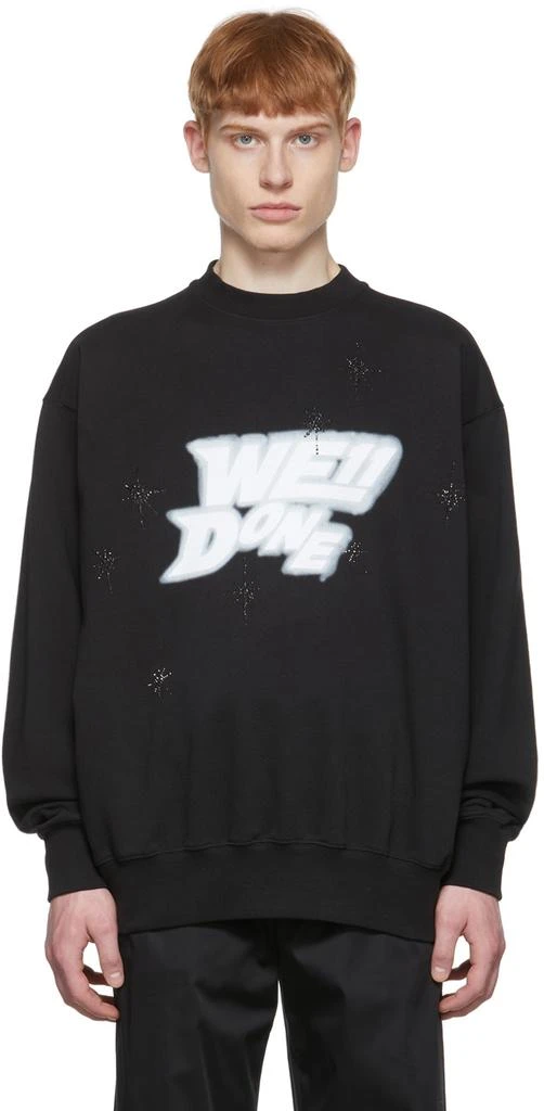 商品We11done|Black Cotton Sweatshirt,价格¥1696,第1张图片