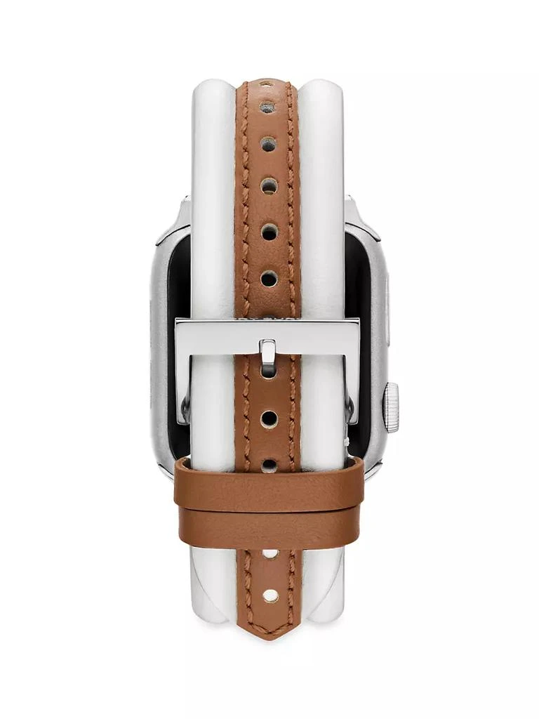 商品Tory Burch|Leather Monogram Apple Watch® Strap,价格¥1035,第3张图片详细描述