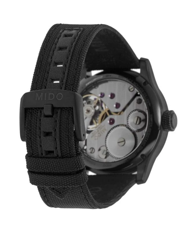 商品MIDO|Mido Multifort Mechanical Skeleton Limited Edition Black Fabric Strap Men's Watch M032.605.47.410.00,价格¥14569,第4张图片详细描述