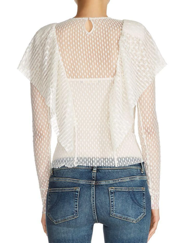 商品Maje|Lisaya Dotted-Swiss Frill Top,价格¥1111,第2张图片详细描述