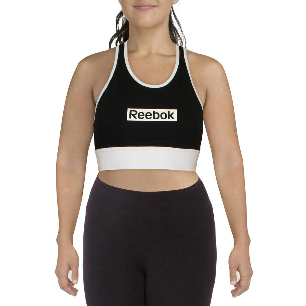 商品Reebok|Reebok Womens Plus Linear Fitness Workout Sports Bra,价格¥39,第1张图片