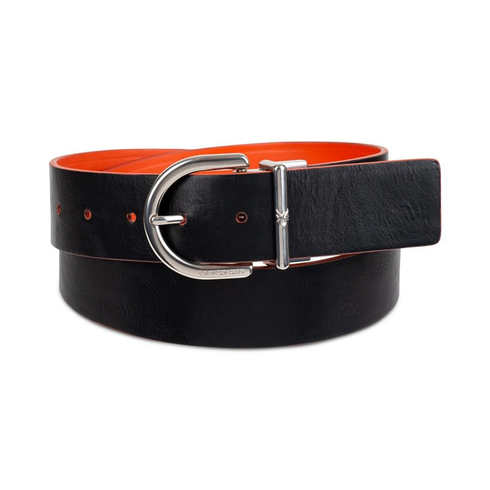 商品Calvin Klein|Men’s Two-In-One Rounded Buckle Reversible Belt,价格¥99,第2张图片详细描述