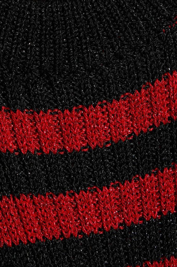 商品Ganni|Ribbed striped metallic crochet-knit top,价格¥1472,第4张图片详细描述