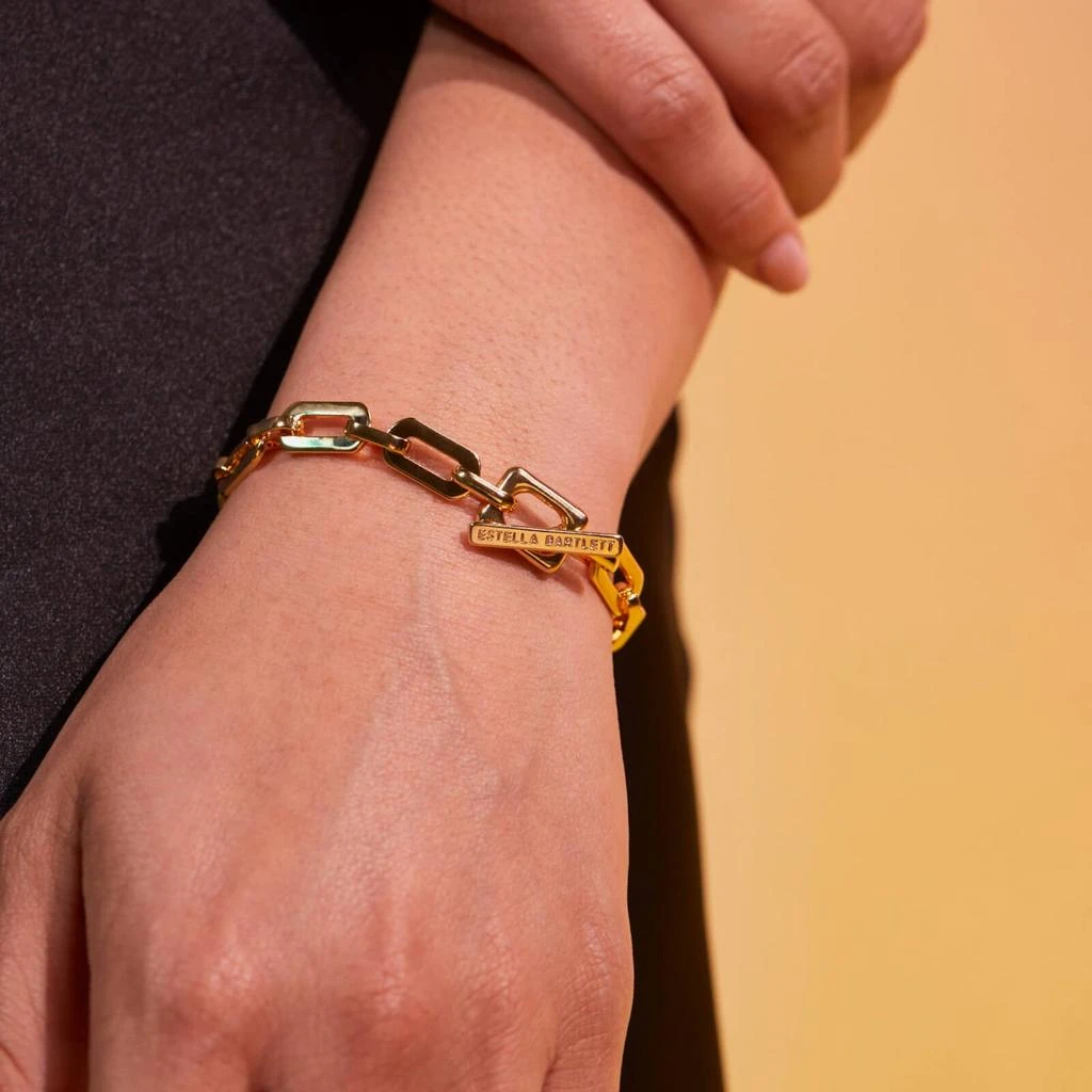 商品ESTELLA BARTLETT|Estella Bartlett Square Link T-Bar Gold-Tone Bracelet,价格¥194,第2张图片详细描述