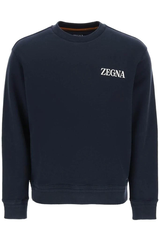 商品Zegna|RUBBERIZED LOGO CREWNECK SWEATSHIRT,价格¥1425,第1张图片