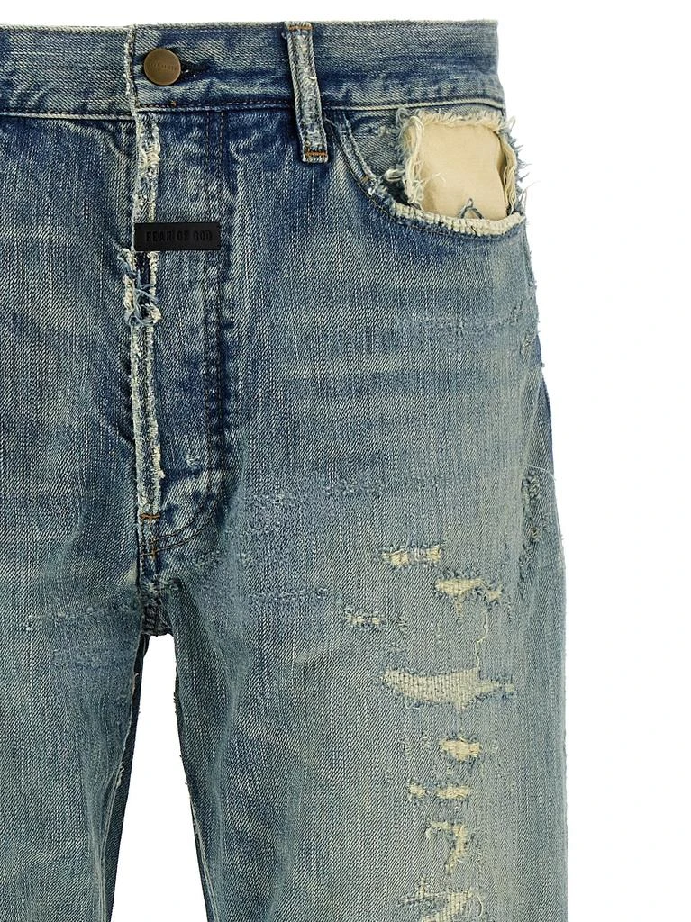商品Fear of god|Repaired Classic 5 Pocket Jeans Blue,价格¥4100,第3张图片详细描述