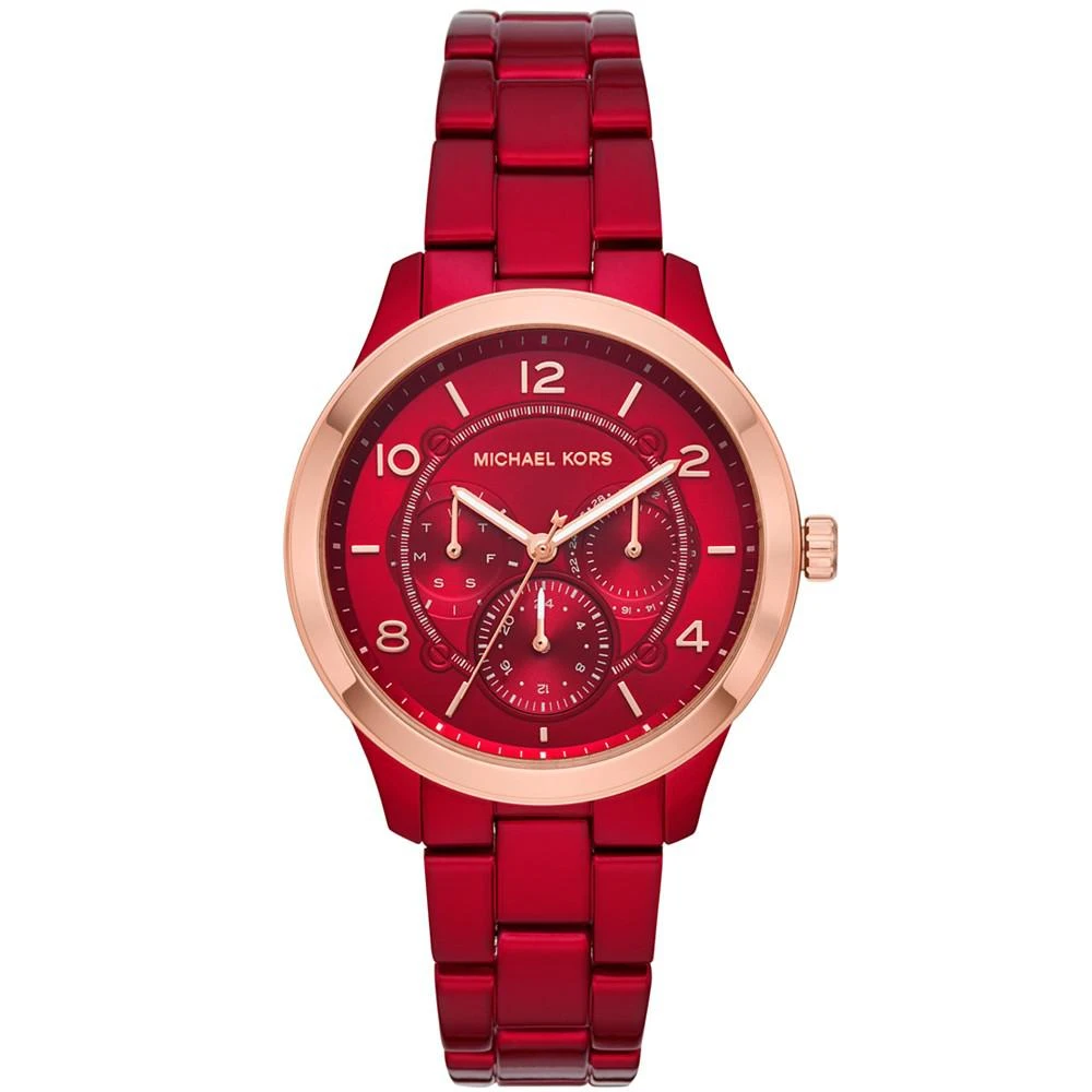 商品Michael Kors|Women's Runway Red Stainless Steel Bracelet Watch 38mm,价格¥1415,第1张图片