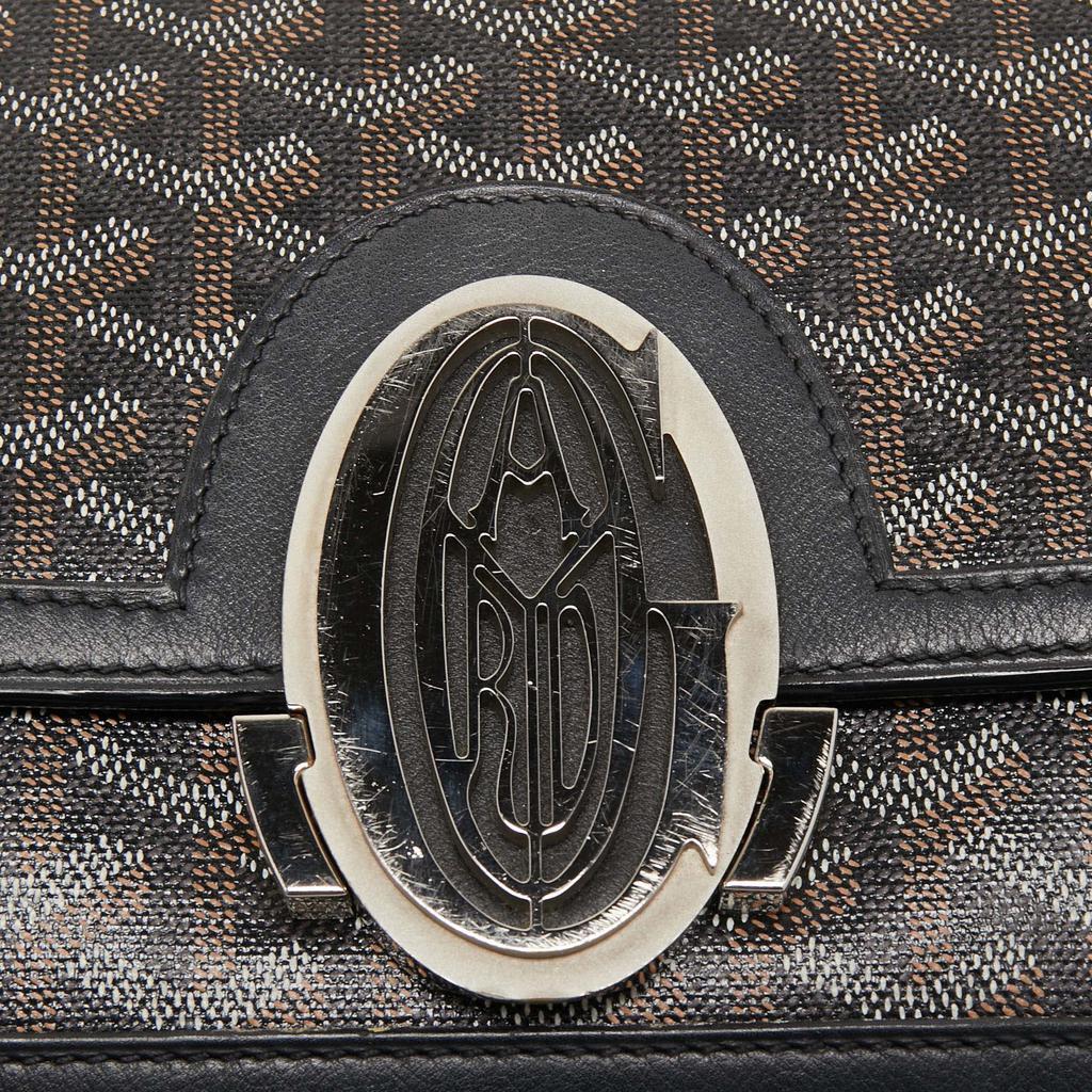 商品[二手商品] Goyard|Goyard Black Goyardine Coated Canvas and Leather 223 PM Shoulder Bag,价格¥24967,第7张图片详细描述
