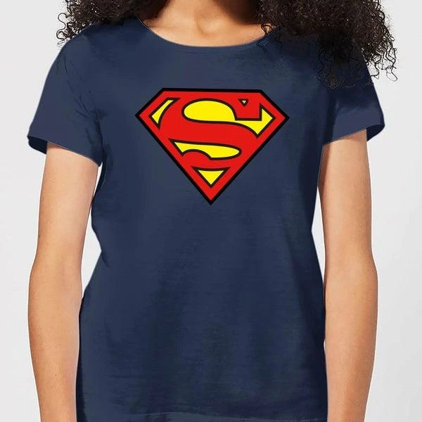 商品Original Hero|Justice League Superman Logo Women's T-Shirt - Navy,价格¥176,第1张图片