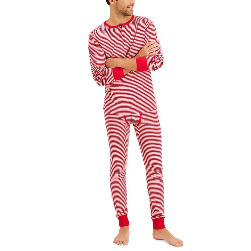 商品Hanes|Men's Long John Sleep Pajamas, 2-Piece Set,价格¥225,第1张图片