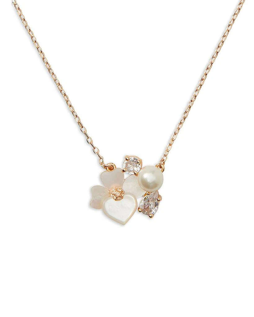 商品Kate Spade|Precious Pansy Cluster Pendant Necklace, 17" 20",价格¥735,第1张图片