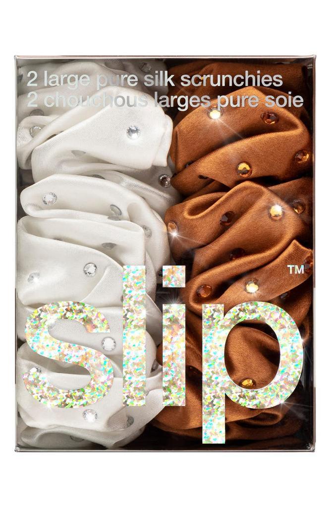 商品Slip|Star Dust Pure Silk Skinny Scrunchie Set,价格¥223,第4张图片详细描述