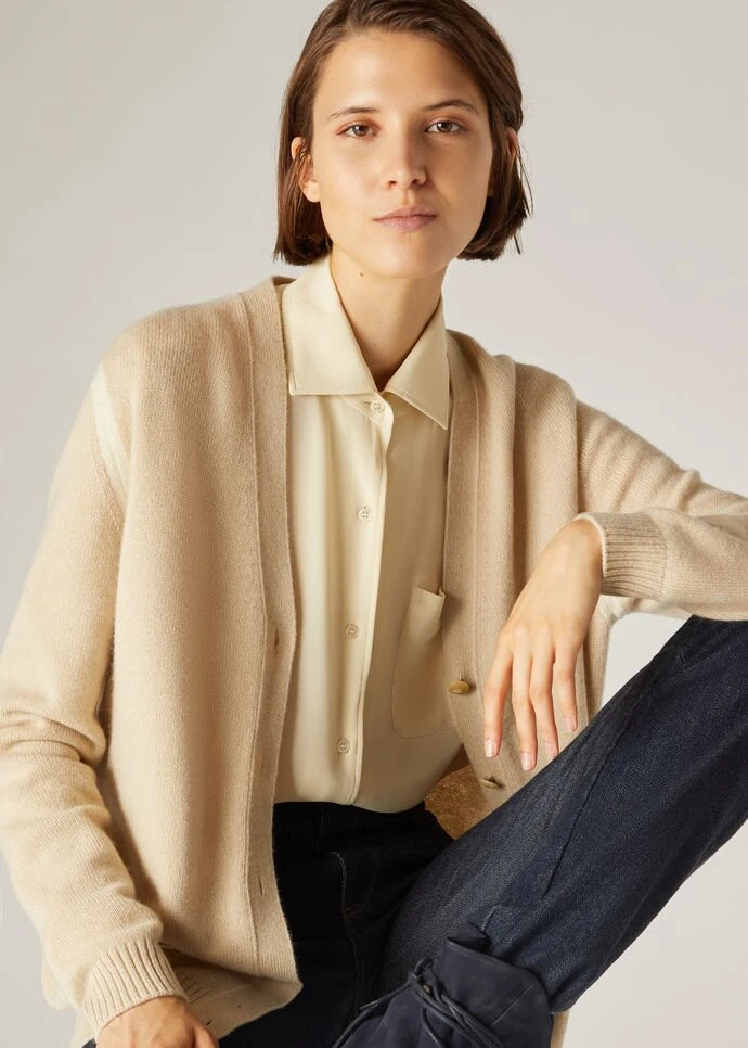 商品[国内直发] Loro Piana|LORO PIANA 米色女士针织衫/毛衣 FAM7914-B2YX,价格¥11225,第1张图片