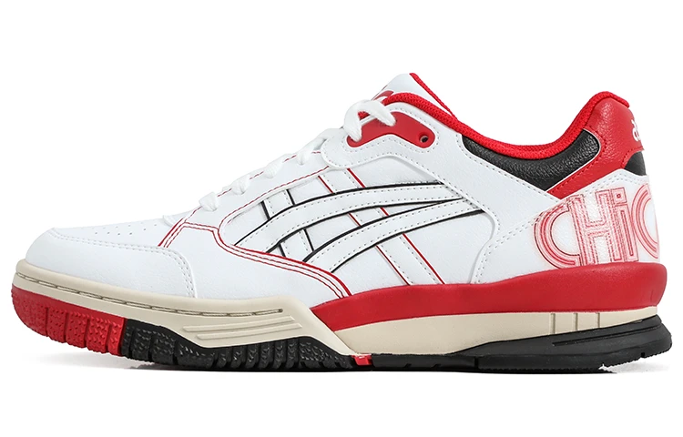 商品[国内直发] Asics|Gel-Spotlyte LOW 芝加哥 得物专属礼盒 防滑耐磨轻便 低帮 复古篮球鞋 男女同款 白红,价格¥1328,第3张图片详细描述