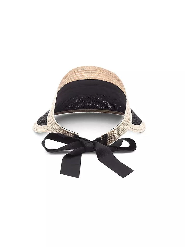 商品Eugenia Kim|Ricky Ribbon-Accented Hemp Visor,价格¥1656,第2张图片详细描述