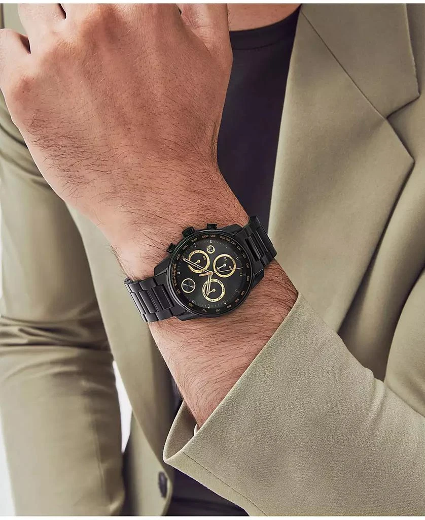 商品Movado|Men's Bold Verso Swiss Quartz Chronograph Ionic Plated Black Steel Bracelet Watch 44mm,价格¥7408,第5张图片详细描述