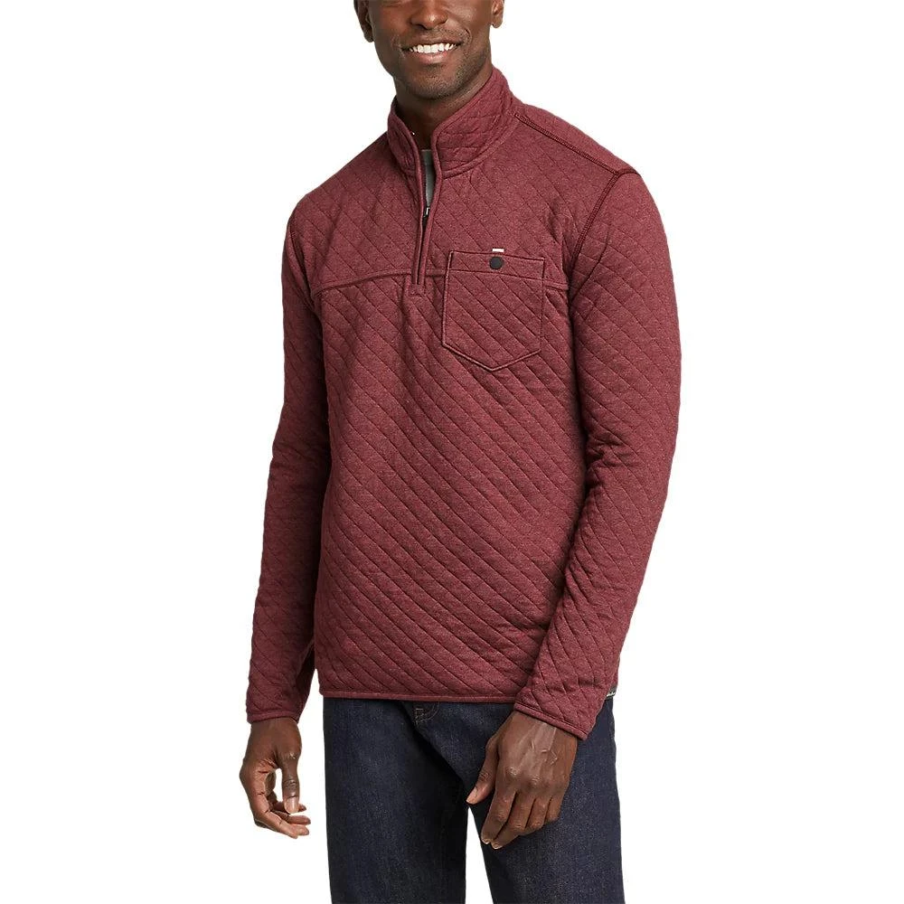 商品Eddie Bauer|Men's Fortify Quilted 1/4-Zip,价格¥354,第1张图片