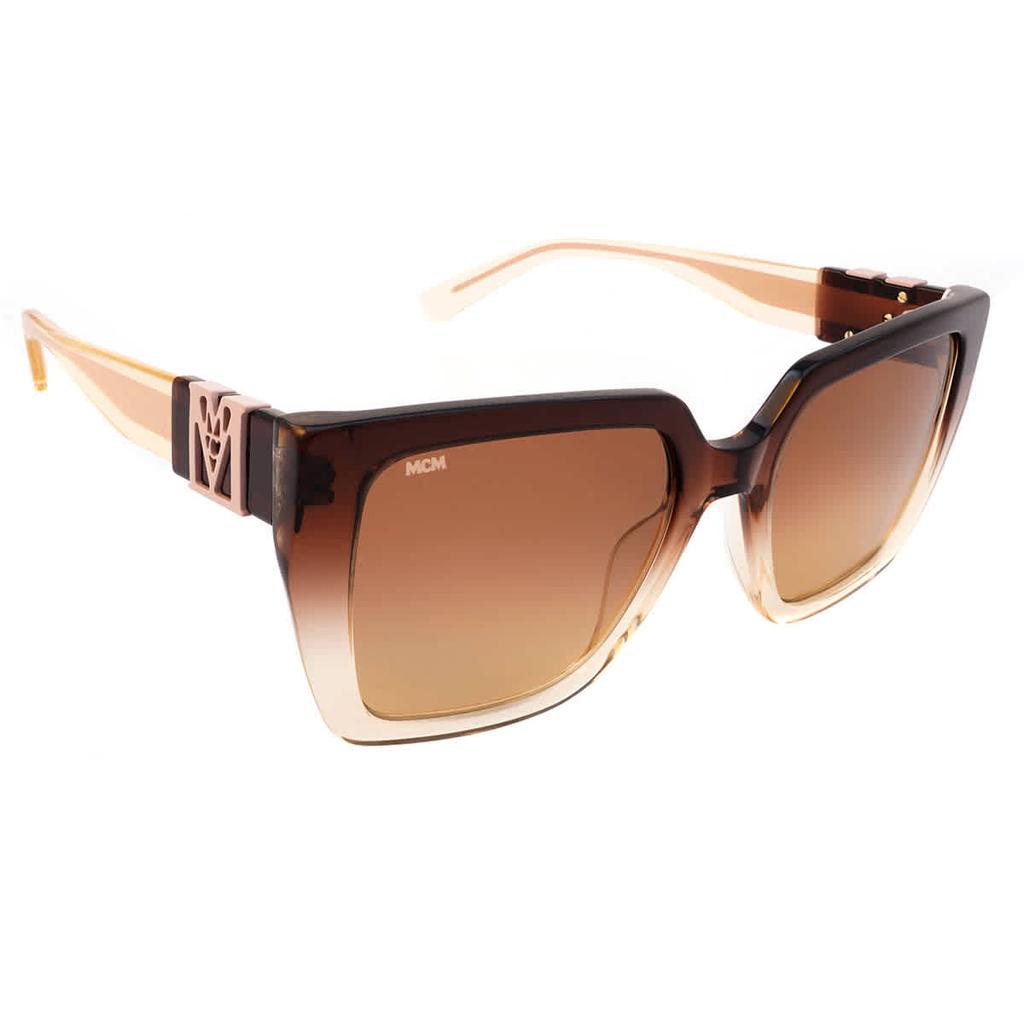 Light Brown Gradient Square Ladies Sunglasses MCM723S 211 53商品第1张图片规格展示