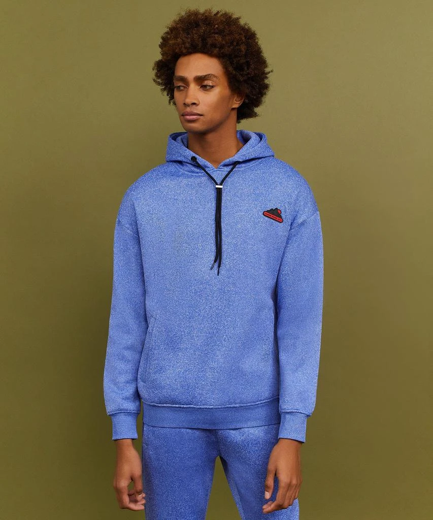 商品Reason Clothing|Wooster Core Collection Premium Hoodie With Patch - Blue,价格¥76,第4张图片详细描述