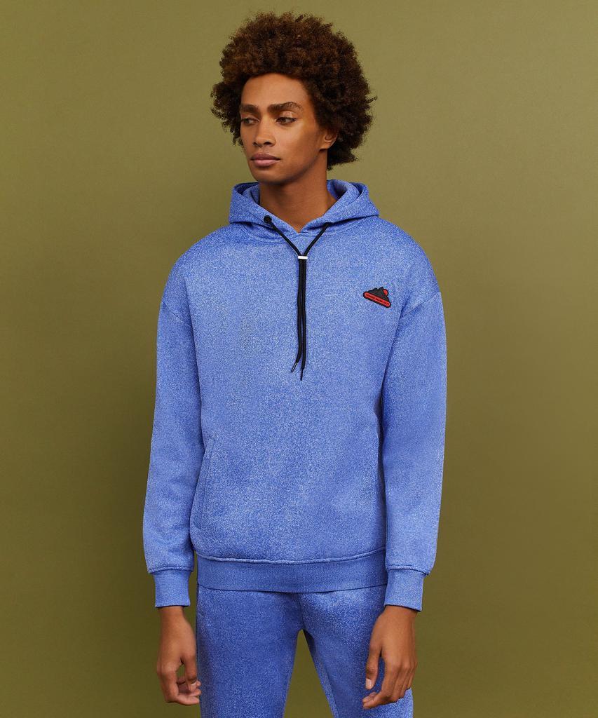 商品Reason Clothing|Wooster Core Collection Premium Hoodie With Patch - Blue,价格¥104,第6张图片详细描述