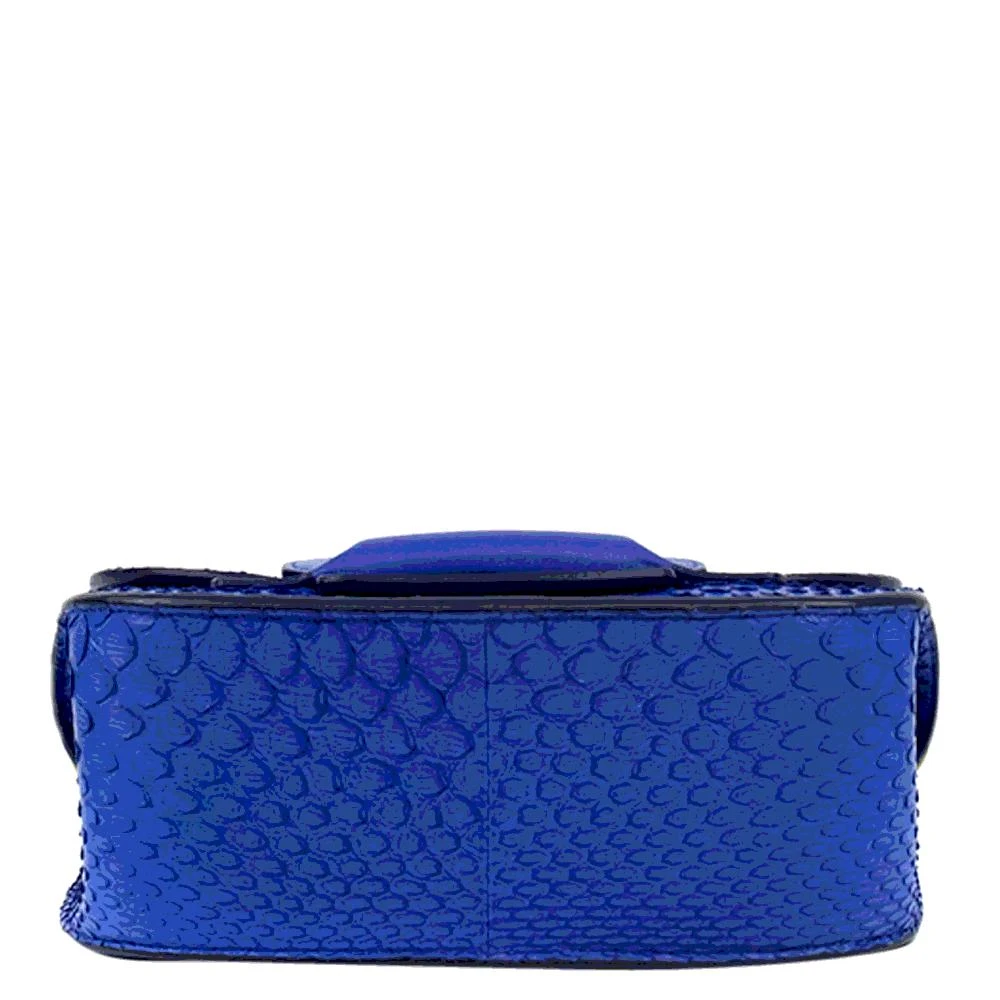 商品[二手商品] Celine|Celine Blue Exotic Leather Shoulder Bag,价格¥9016,第4张图片详细描述