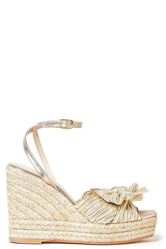 商品Loeffler Randall|Peri Pleated Knot Wedge Espadrille,价格¥3619,第1张图片