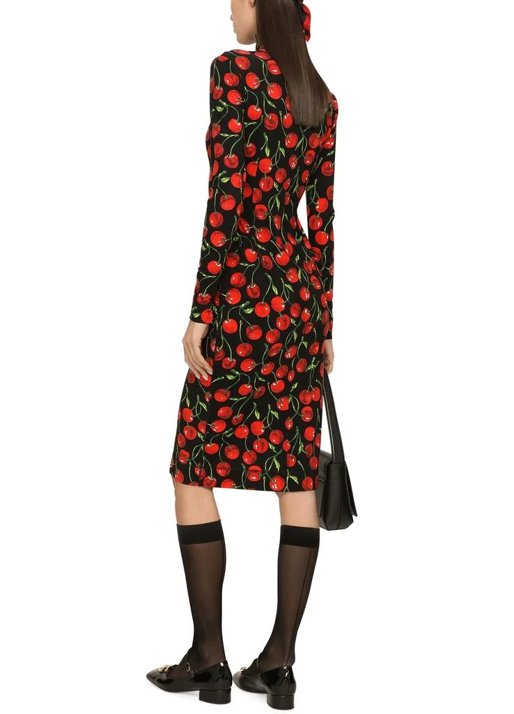 商品Dolce & Gabbana|长袖平纹针织中长连衣裙,价格¥15626,第3张图片详细描述