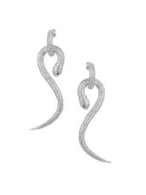 商品Eye Candy LA|Luxe Crystal Snake Drop Earrings,价格¥435,第1张图片