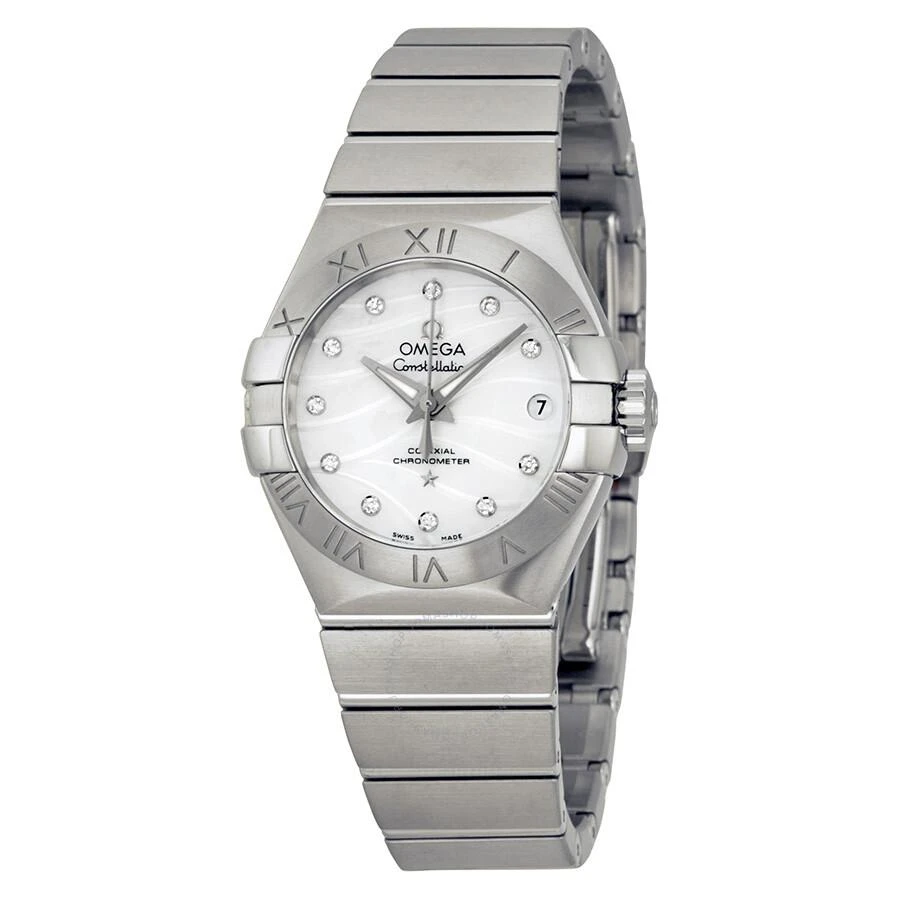 商品Omega|Constellation Automatic Mother of Pearl Diamond Dial Ladies Watch 12310272055002,价格¥27633,第1张图片