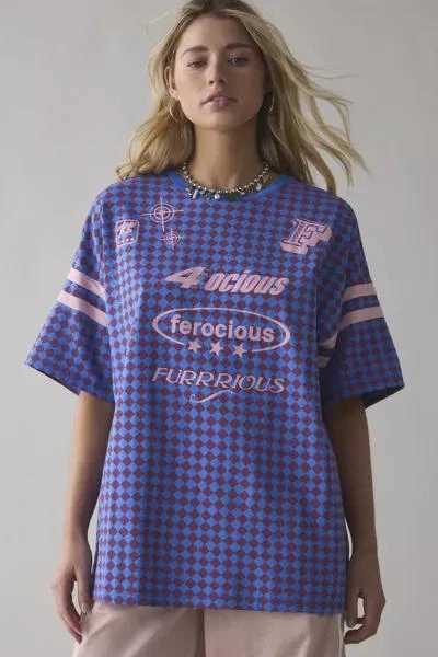 商品BDG|BDG Furrious Rowan Graphic Oversized Checkerboard Jersey Tee,价格¥187,第2张图片详细描述