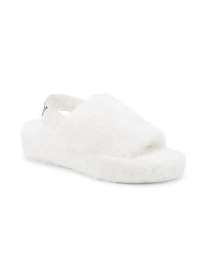 商品DKNY|Zeynep Faux Fur Slingback Flat Slippers,价格¥148,第2张图片详细描述