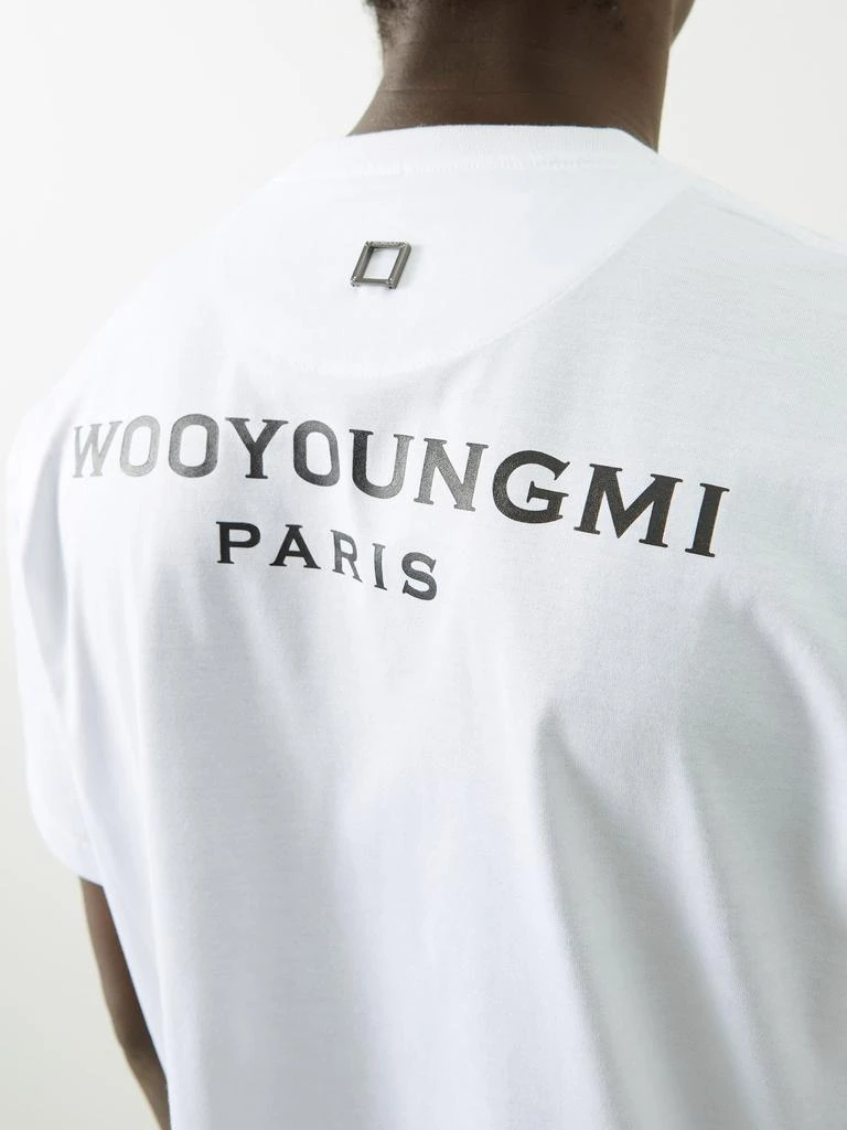 商品Wooyoungmi|Logo-print cotton-jersey T-shirt,价格¥1616,第4张图片详细描述