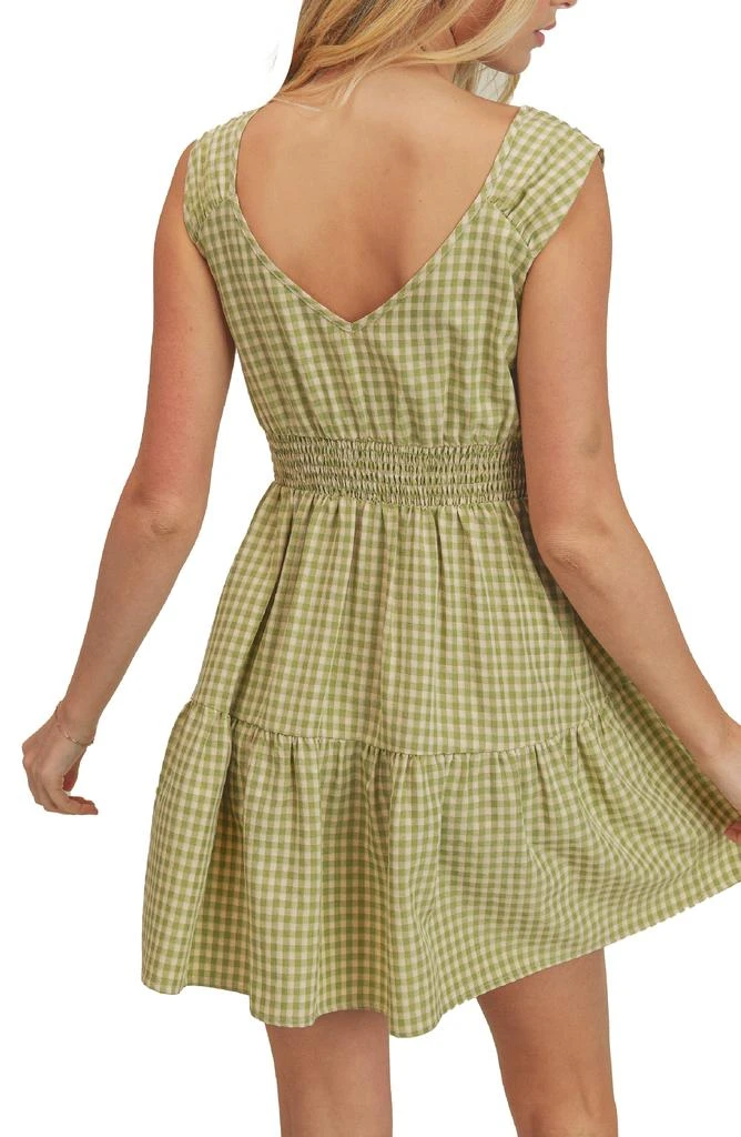 商品Lush|Sleeveless Gingham Mini Dress,价格¥205,第5张图片详细描述