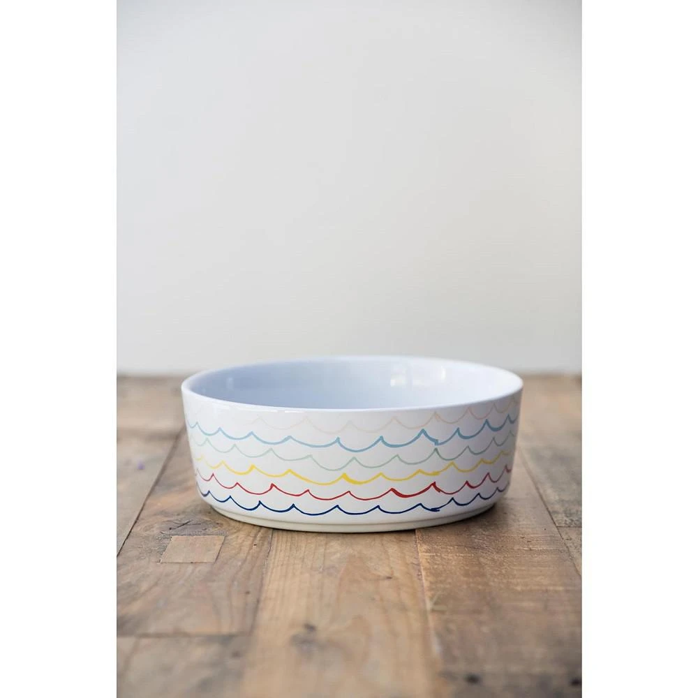 商品Waggo|Dog Sketched Wave Bowl Multi -,价格¥120,第2张图片详细描述