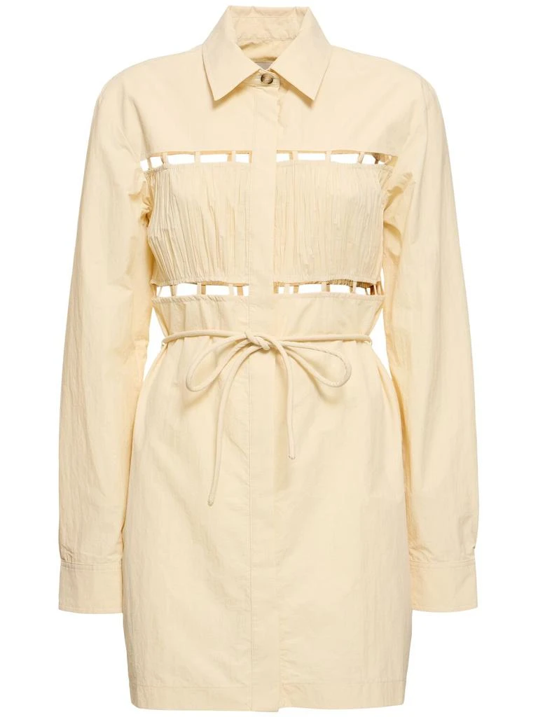 商品Nanushka|Gene Cut Out Pleated Poplin Mini Dress,价格¥1495,第1张图片