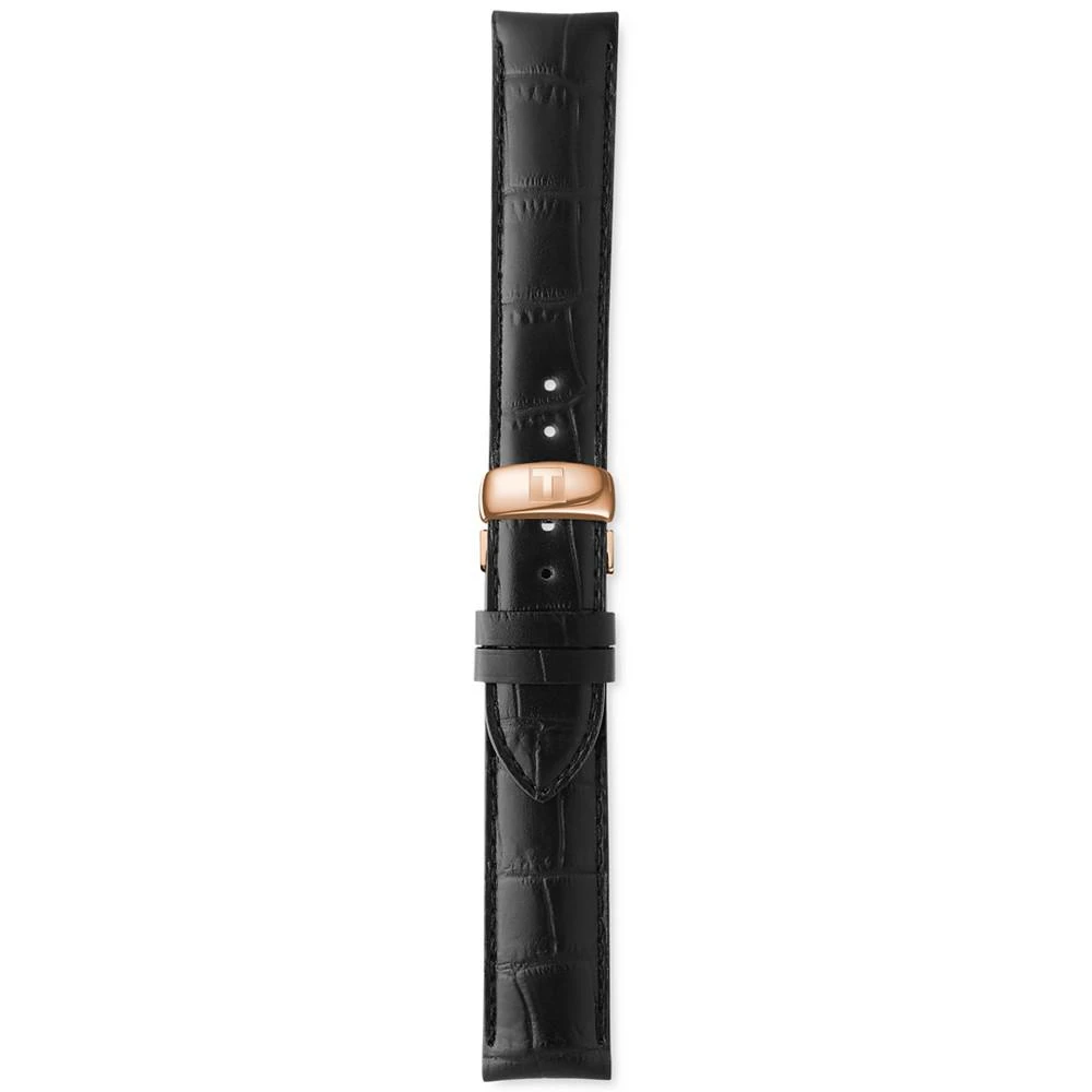 商品Tissot|Men's Swiss Automatic Le Locle Black Leather Strap Watch 39mm,价格¥6858,第2张图片详细描述