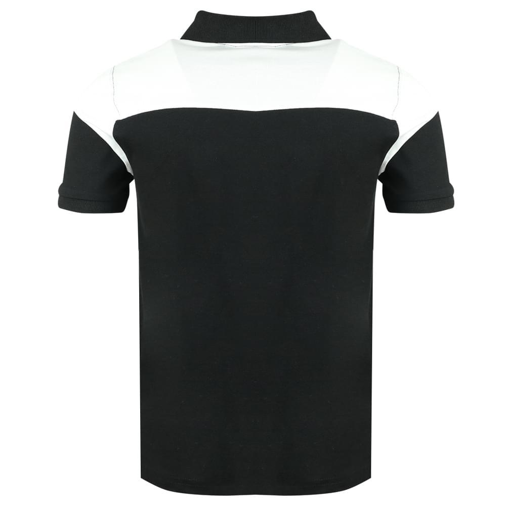 Short Sleeve Black & White Polo Shirt商品第3张图片规格展示