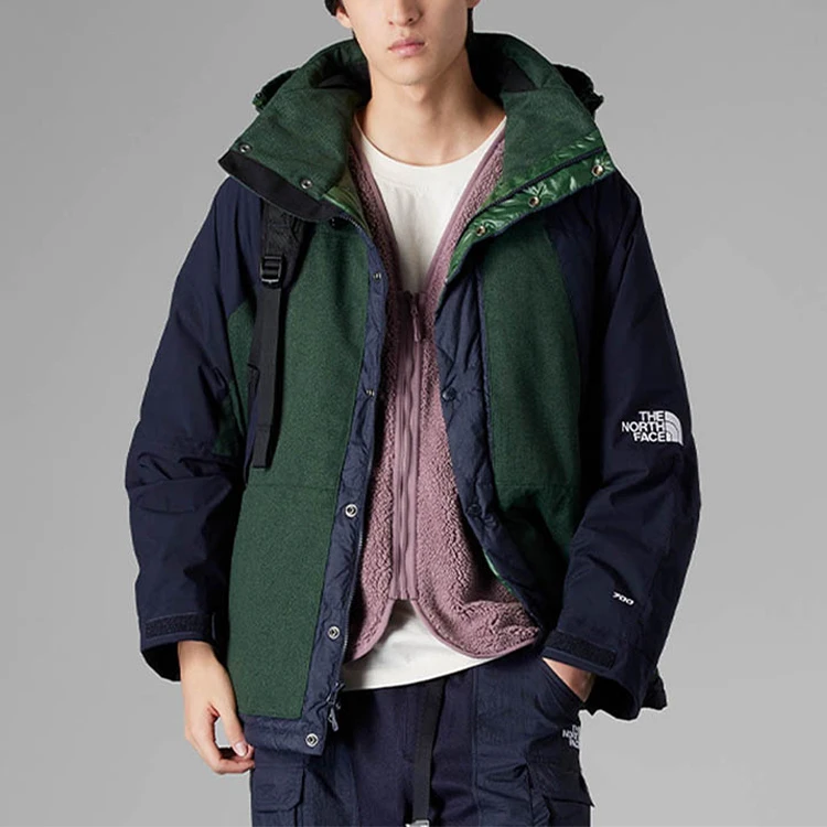商品[国内直发] The North Face|北面 UE系列 FW23 Urban Exploration系列 字母拼色保暖连帽700蓬羽绒服 男款 绿色,价格¥1505,第6张图片详细描述