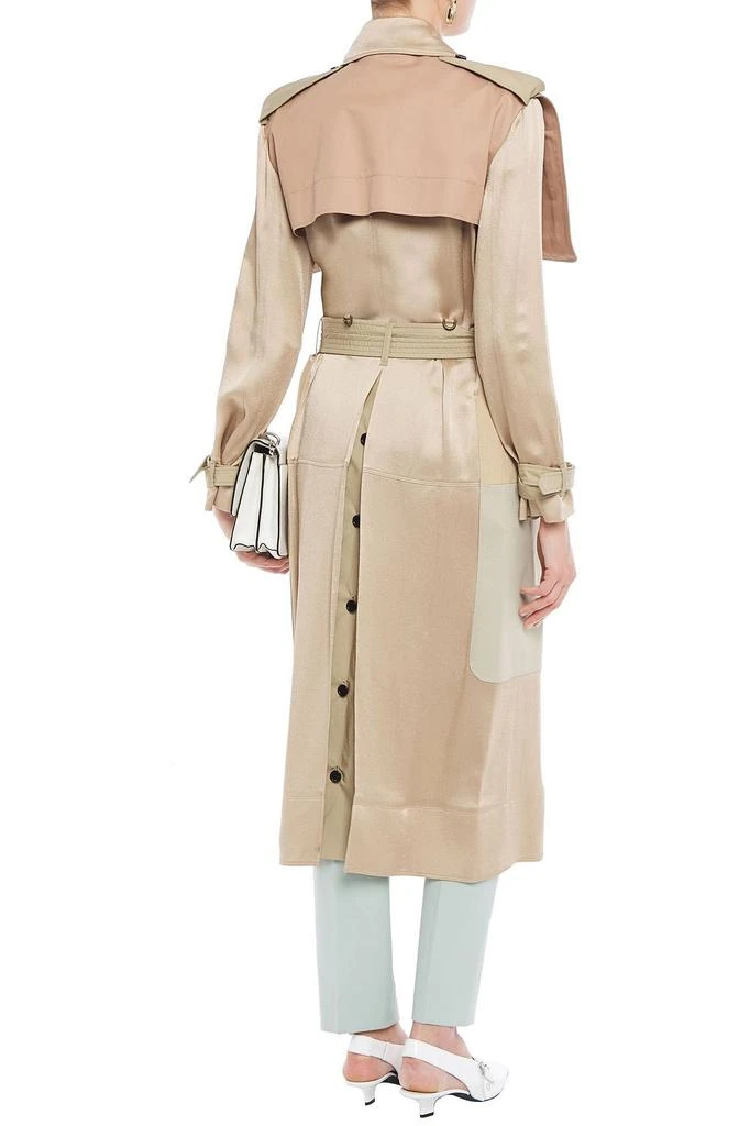 商品Valentino|Paneled hammered-satin, gabardine and shell trench coat,价格¥13098,第1张图片