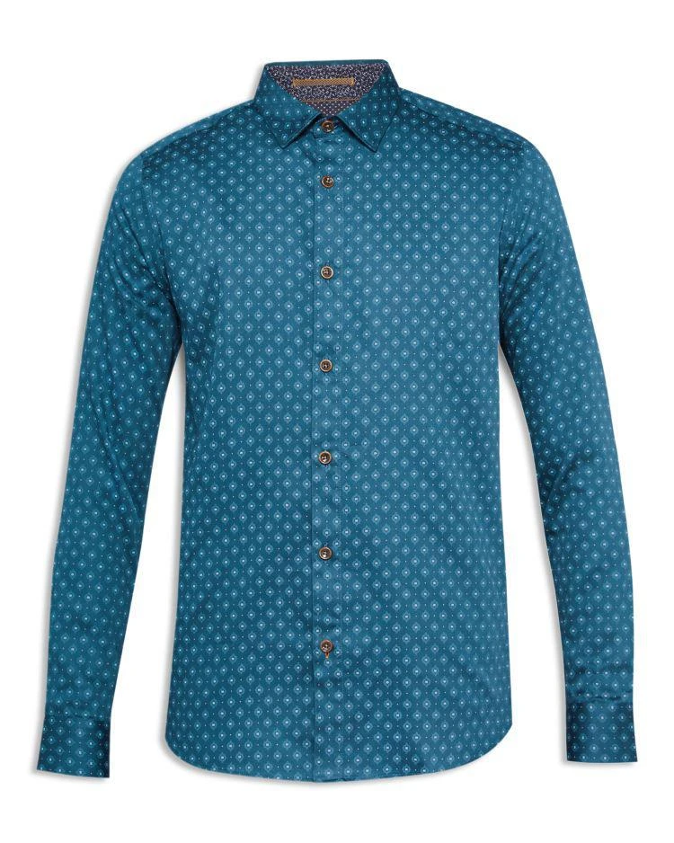 商品Ted Baker London|Ted Baker Wunderr Diamond Regular Fit Button-Down Shirt,价格¥689,第3张图片详细描述