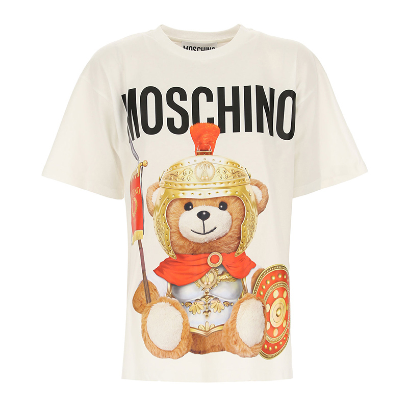 Moschino 莫斯奇诺 女士米白色罗马泰迪熊T恤 EV0703-5527-2002-912商品第1张图片规格展示