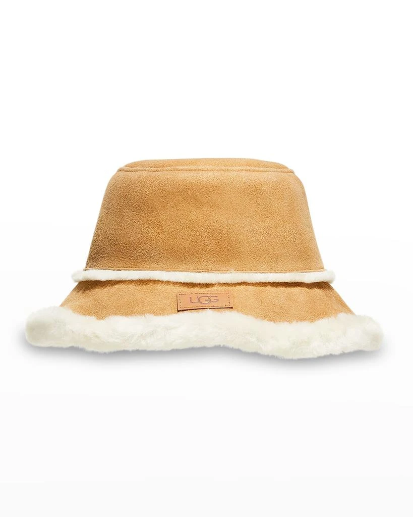 商品UGG|Suede Shearling Bucket Hat,价格¥1235,第1张图片