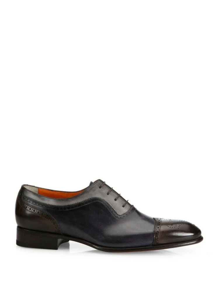 商品Santoni|Carter Multicolor Brogue Leather Oxfords,价格¥2909,第5张图片详细描述