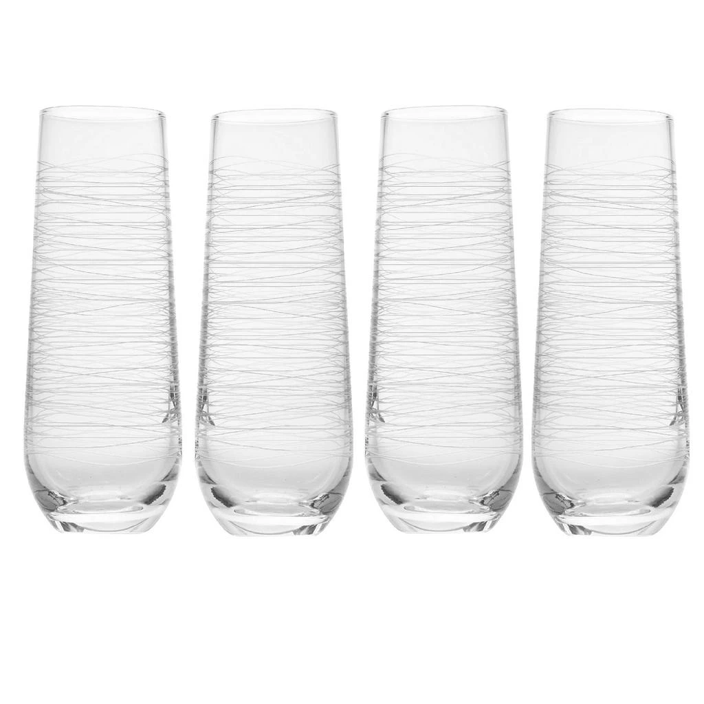 商品Qualia|Graffiti Stemless Flute Set of 4,价格¥287,第1张图片