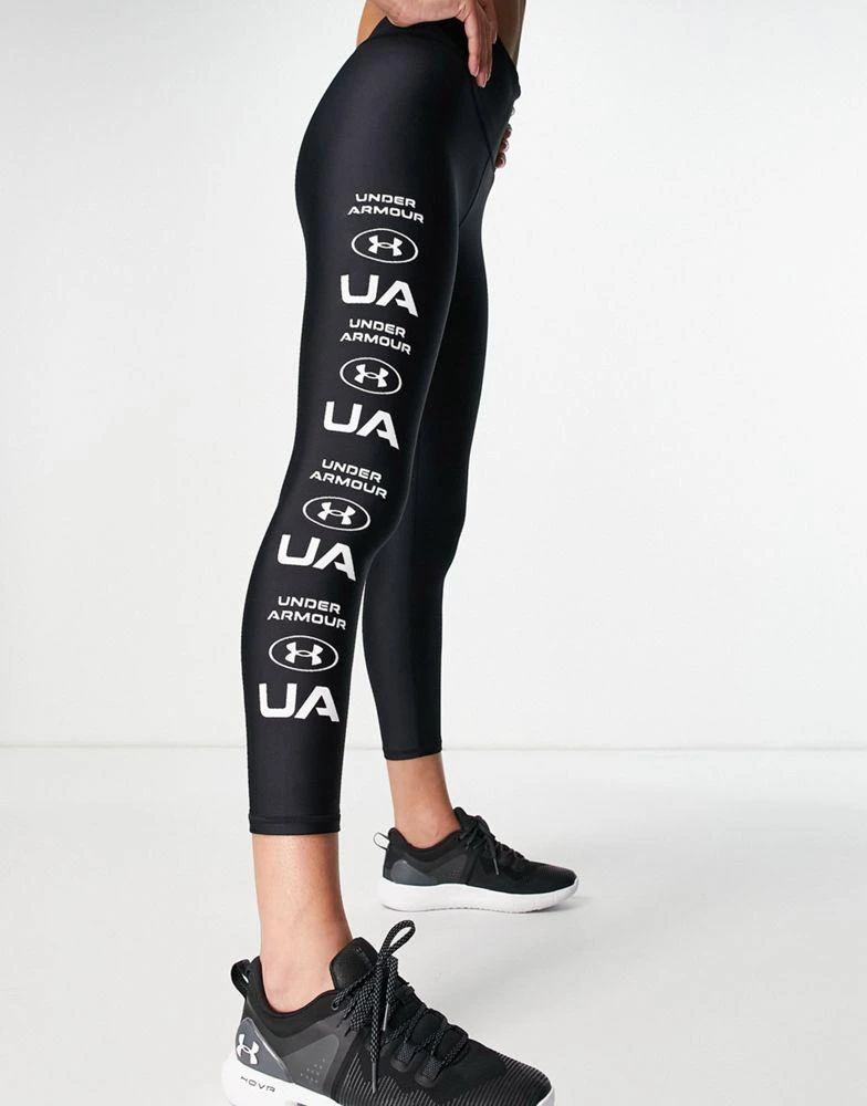 商品Under Armour|Under Armour Training Heatgear graphic 7/8 crop leggings in black,价格¥222,第3张图片详细描述