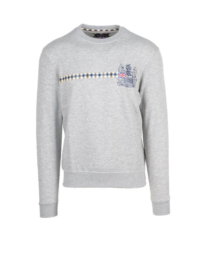 商品Aquascutum|Men's Gray Sweatshirt,价格¥845,第1张图片