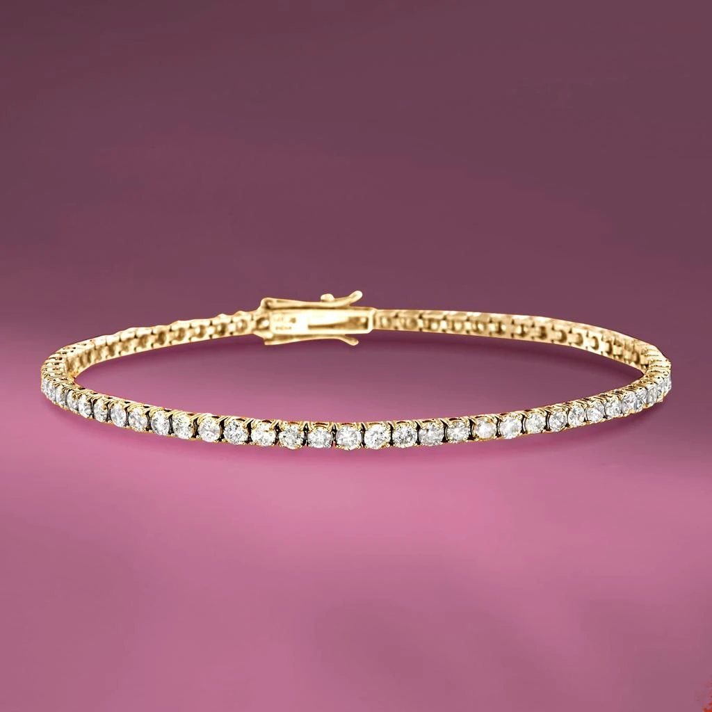 商品Ross-Simons|Diamond Tennis Bracelet in 14kt Yellow Gold,价格¥30751,第3张图片详细描述