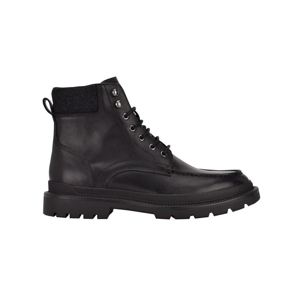 商品Calvin Klein|Men's Trophy Lug Moc Toe Lace Up Boots,价格¥879,第4张图片详细描述