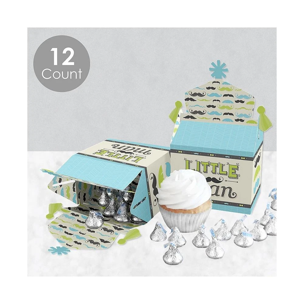 商品Big Dot of Happiness|Dashing Little Man Mustache Party - Treat Box Party Favors - Baby Shower or Birthday Party Goodie Gable Boxes - Set of 12,价格¥142,第2张图片详细描述
