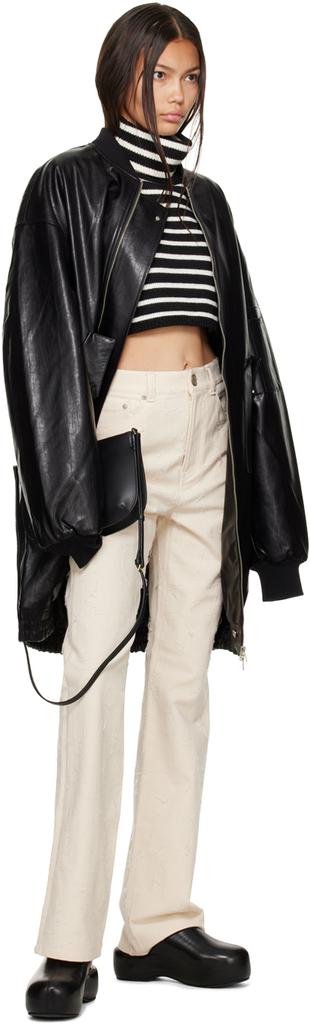Black Jesse Faux-Leather Jacket商品第4张图片规格展示